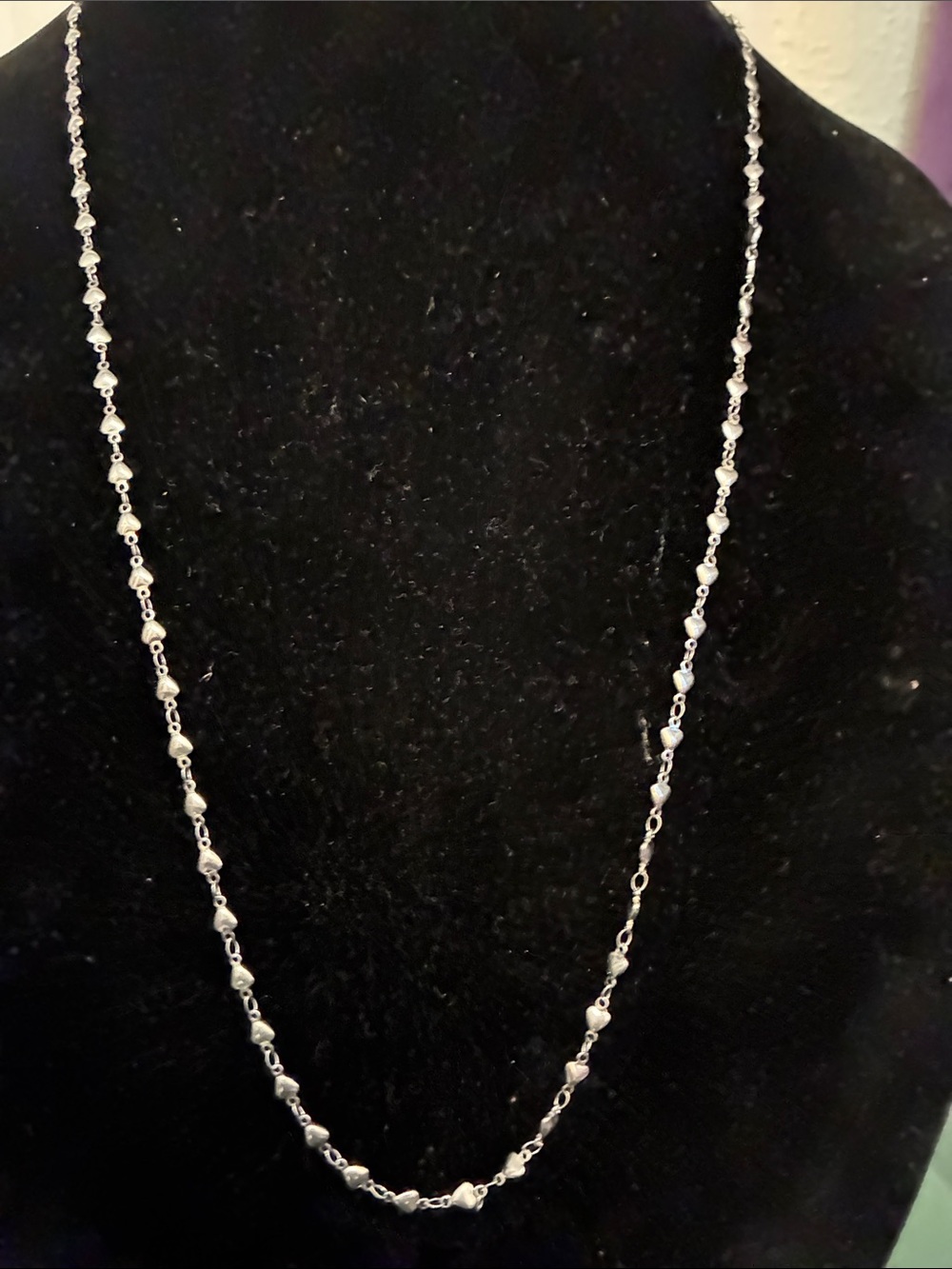 Delicate Silver Bead Station Necklace - Women Jewelry